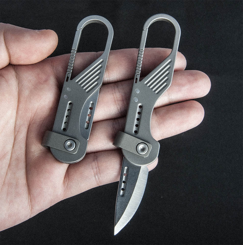Edc Carry Essentials - Titanyum Alaşımlı Anahtarlık Mini Katlanır Bıçak
