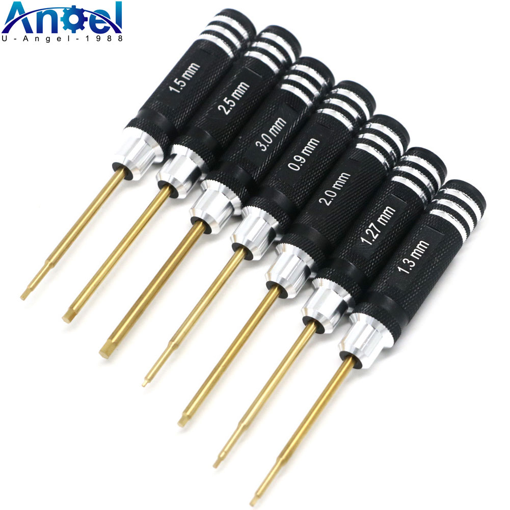 Micro Screwdriver Kit - 7 adet titanyum kaplama Mini hassas