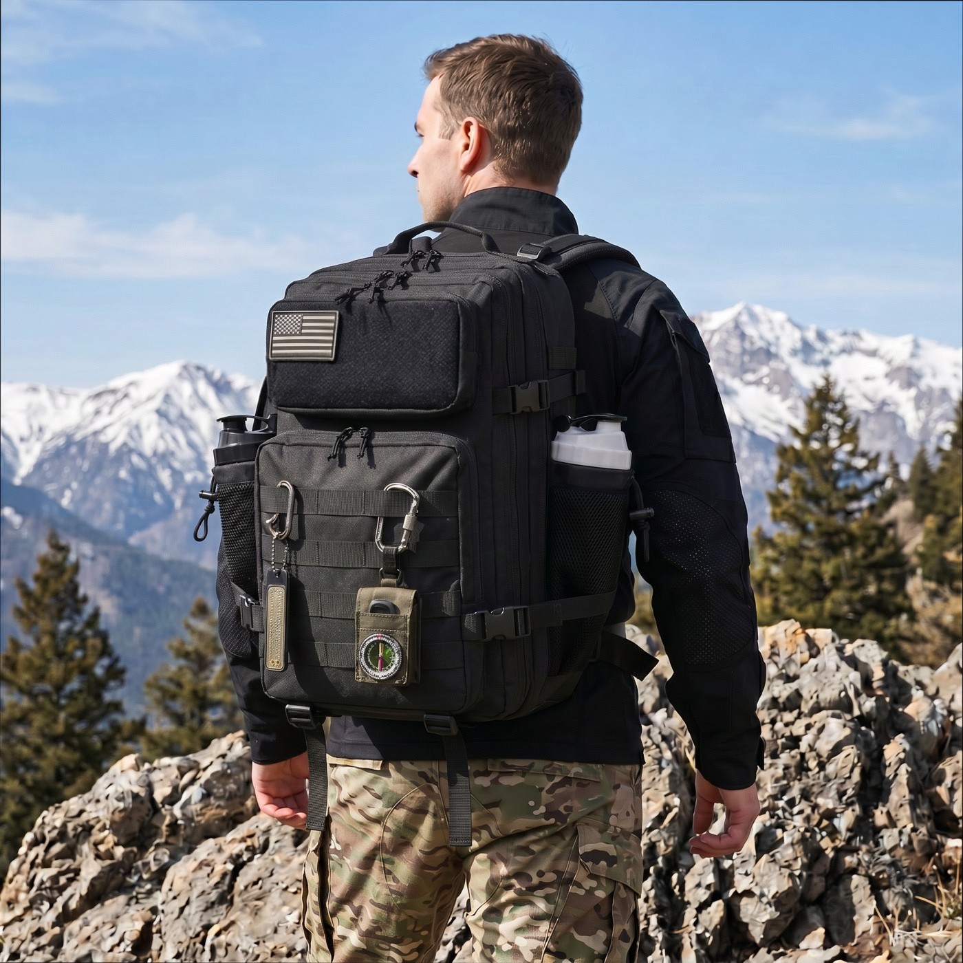 Edc Concealed Carry Bag - 45L Büyük Kapasiteli Taktik Balıkçılık Sırt